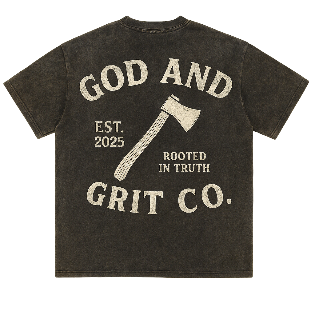 PRE ORDER - GOD AND GRIT AXE BOXY TEE