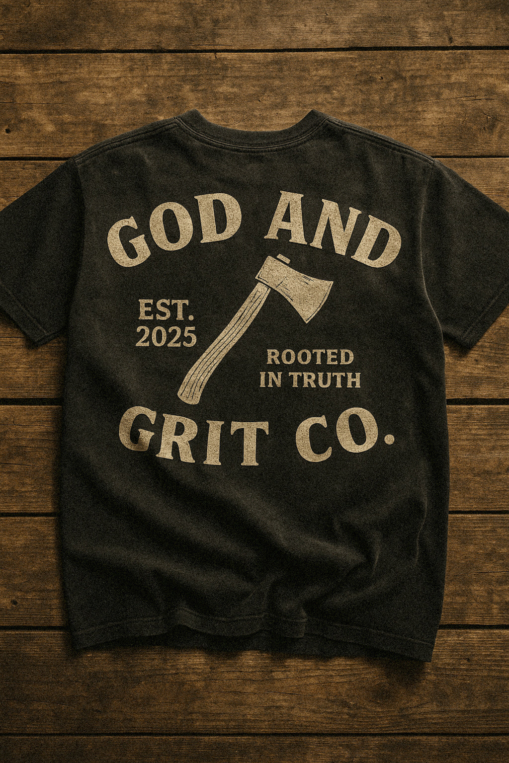 PRE ORDER - GOD AND GRIT AXE BOXY TEE